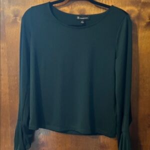 INC International Concepts Black Long Sleeve Top